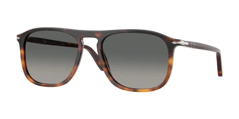 Persol Unisex PO3392S 116071 Occhiali da sole Acetato Oro Grigio Squadrata Normale Sfumato