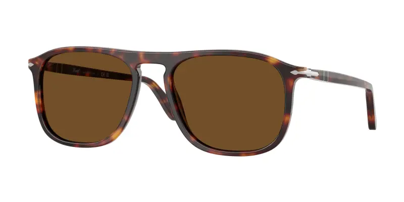 Persol Unisex PO3392S 24/57 Occhiali da sole Acetato Tartaruga Marrone Squadrata Polarizzata