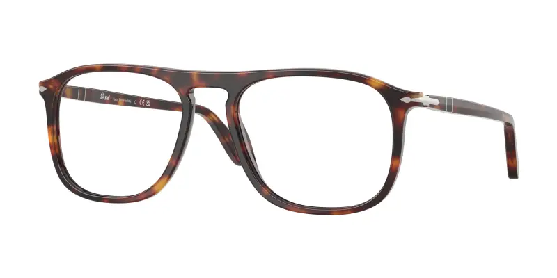 Persol Unisex PO3392V 24 Montature da vista Acetato Tartaruga Trasparente Squadrata Normale