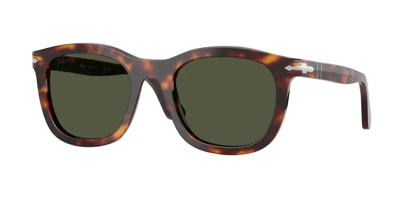 Persol Unisex PO3395S 24/31 Occhiali da sole Acetato Tartaruga Verde Pantos Normale