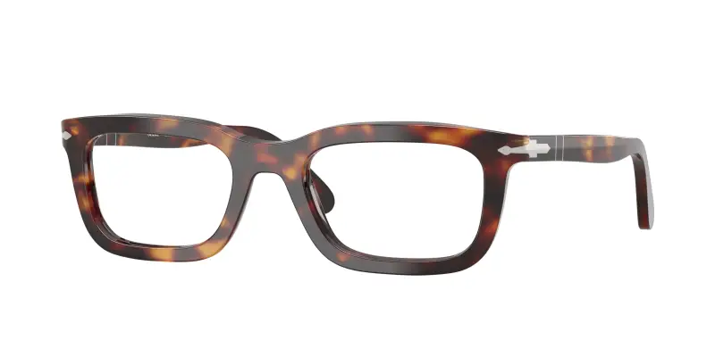 Persol Unisex PO3397V 24 Montature da vista Acetato Tartaruga Trasparente Squadrata Normale