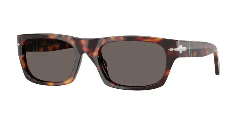 Persol Unisex PO3398S 24/B1 Occhiali da sole Acetato Tartaruga Grigio Squadrata Normale
