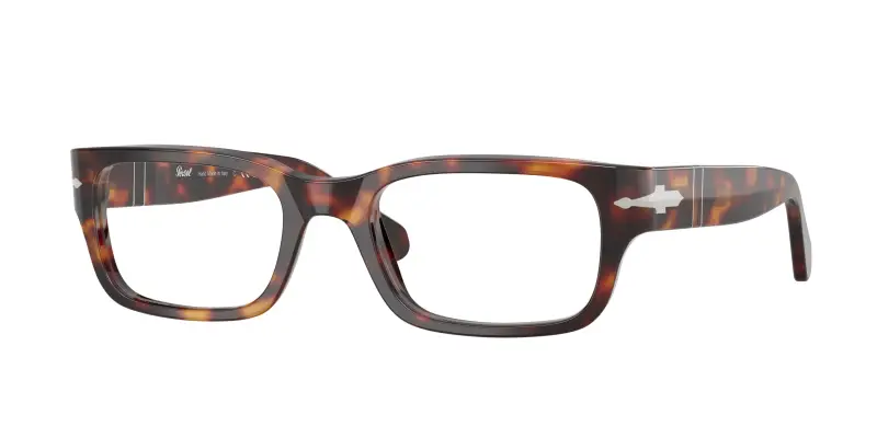 Persol Unisex PO3399V 24 Montature da vista Acetato Tartaruga Trasparente Squadrata Normale