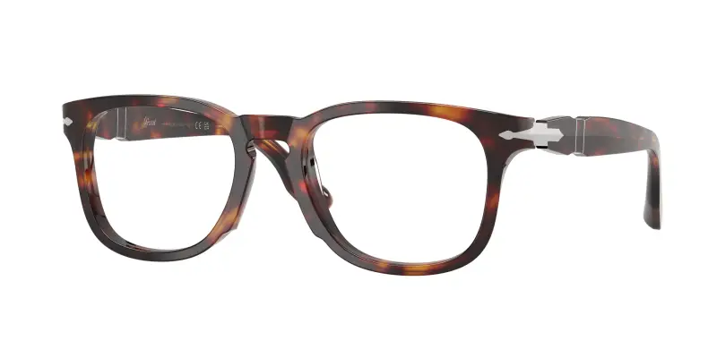 Persol Unisex PO8003V 24 Montature da vista Acetato Tartaruga Trasparente Pantos Normale