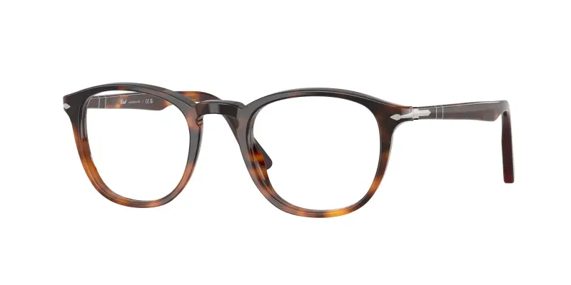 Persol Uomo PO3143V 1160 Montature da vista Acetato Tartaruga Trasparente Rotonda Normale
