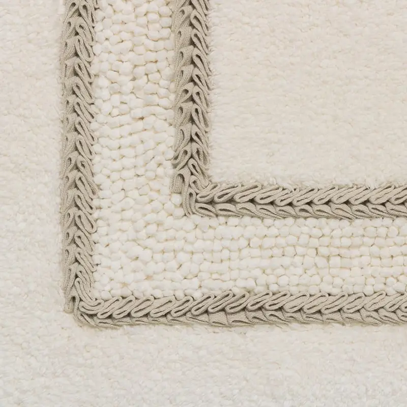 PHP Tappeto da bagno parure tre pezzi melissa crema