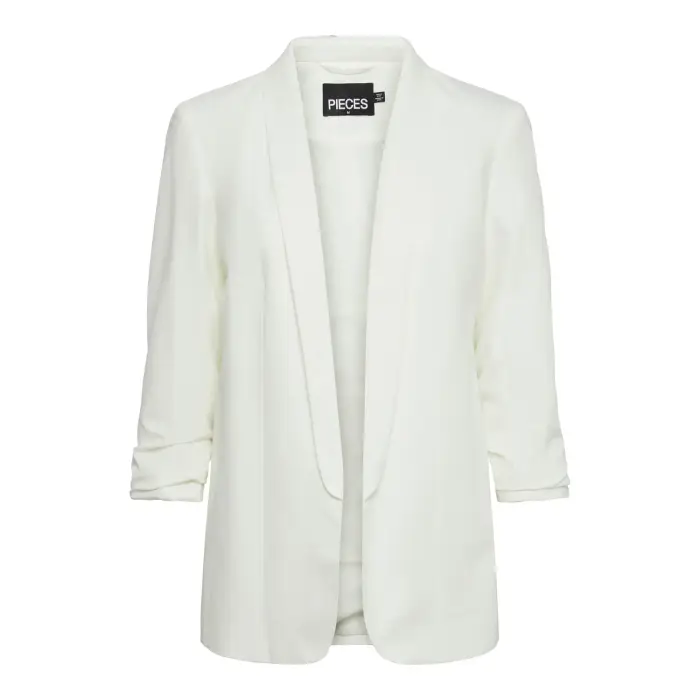Blazer 3/4 da donna Pieces Boss Blanc