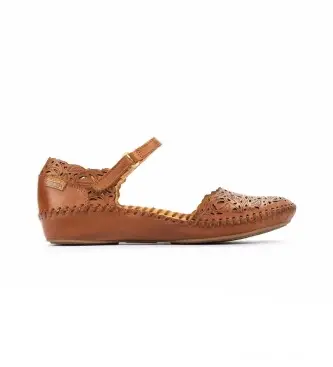 per donna 655-0906 Sandalo in pelle P Vallarta 655-0906 marrone (41), 1 a 3 cm, Velcro, Casual