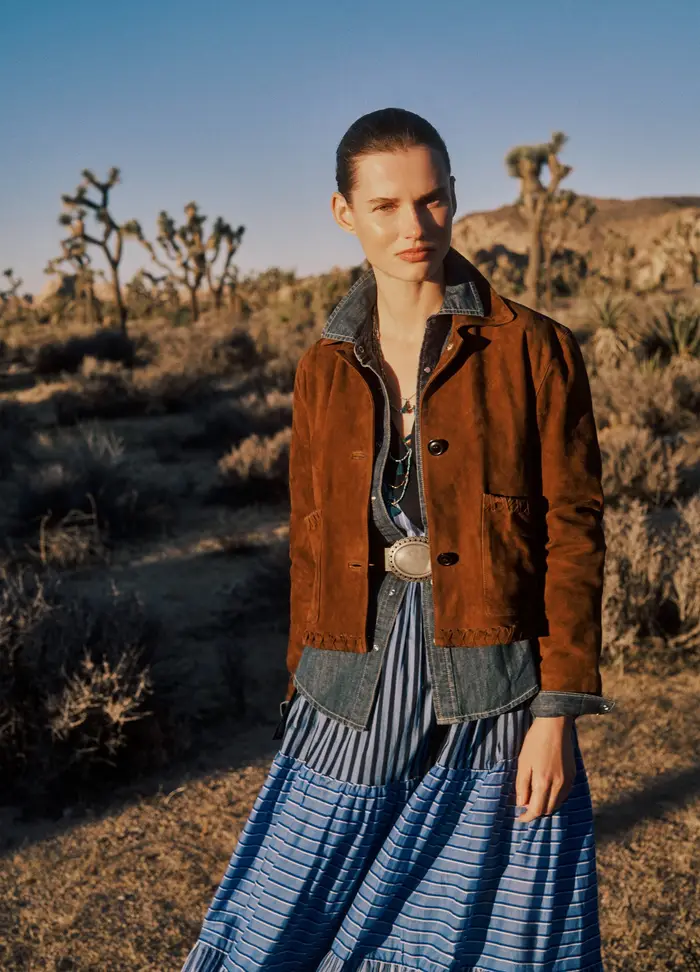 Blazer In Vera Pelle Marrone Regular Fit, Donna, Marrone