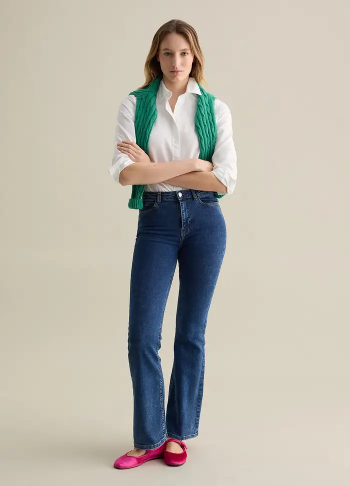 Camicia In Cotone Oxford, Donna, Bianco