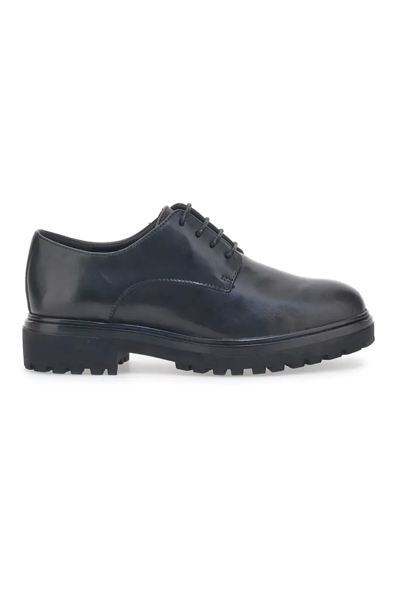 PLOCADI Scarpe Stringate 17633 Nere Vera Pelle [NERO]