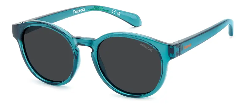 Polaroid Bambino PLD 8075/S ZI9/M9 Occhiali da sole Policarbonato Verde Grigio Pantos Polarizzata