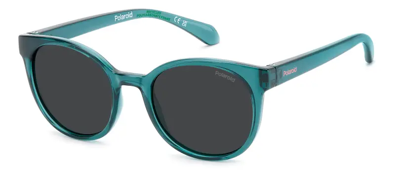 Polaroid Bambino PLD 8076/S ZI9/M9 Occhiali da sole Policarbonato Verde Grigio Farfalla Polarizzata