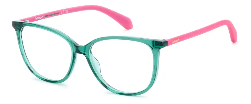 Polaroid Junior PLD D853 1ED Montature da vista Eco-poliammide Verde Farfalla Normale