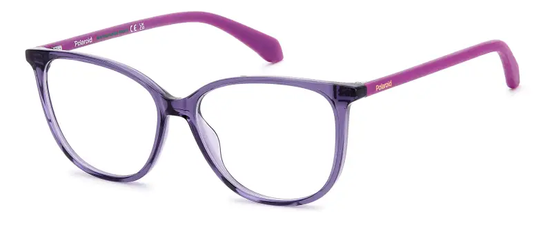 Polaroid Junior PLD D853 B3V Montature da vista Eco-poliammide Viola Farfalla Normale