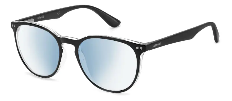 Polaroid Unisex PLD 0028/R/BB 7C5/G6 Montature da vista Policarbonato Nero Blu Pantos Normale Anti luce blu - per PC