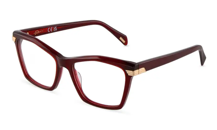 Police Donna VPLT99 AURA 4 09Y9 Montature da vista Acetato Rosso Geometrica