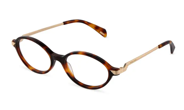 Police Donna VPLU03 ELECTRA 3 752 Montature da vista Acetato Havana Geometrica
