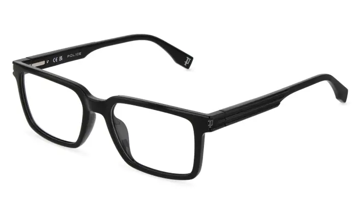 Police Uomo VPLU53 ETCHLINE 1 0Z42 Montature da vista Iniettato Nero Squadrata