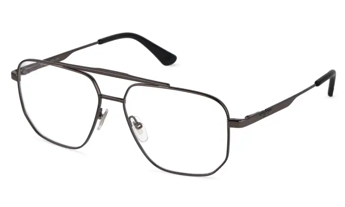 Police Uomo VPLU55 ORIGINS LITE 39 568 Montature da vista Metallo Grigio Geometrica