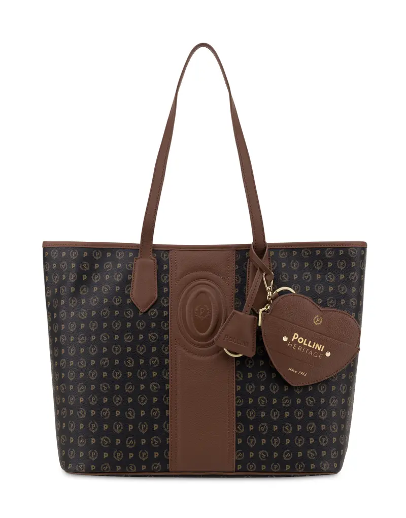 pollini Shopping bag Heritage 70 NERO/MARRONE