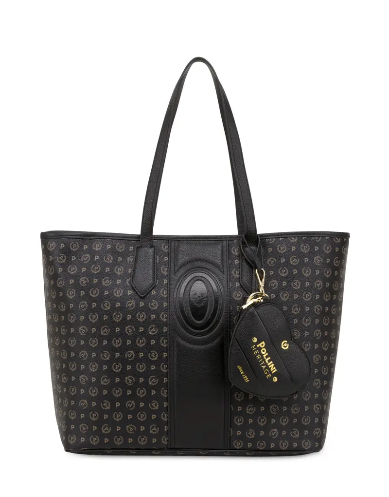 pollini Shopping bag Heritage 70 NERO/NERO