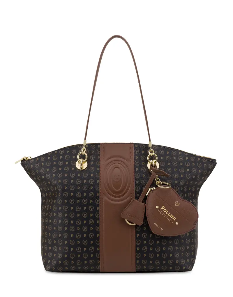 pollini Tote bag Heritage 70 NERO/MARRONE