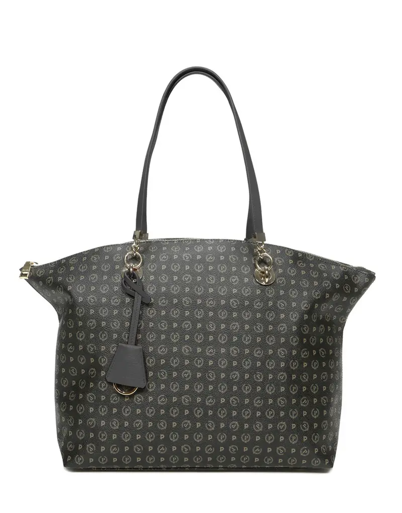 pollini Tote bag Heritage Logo Classic NERO/NERO