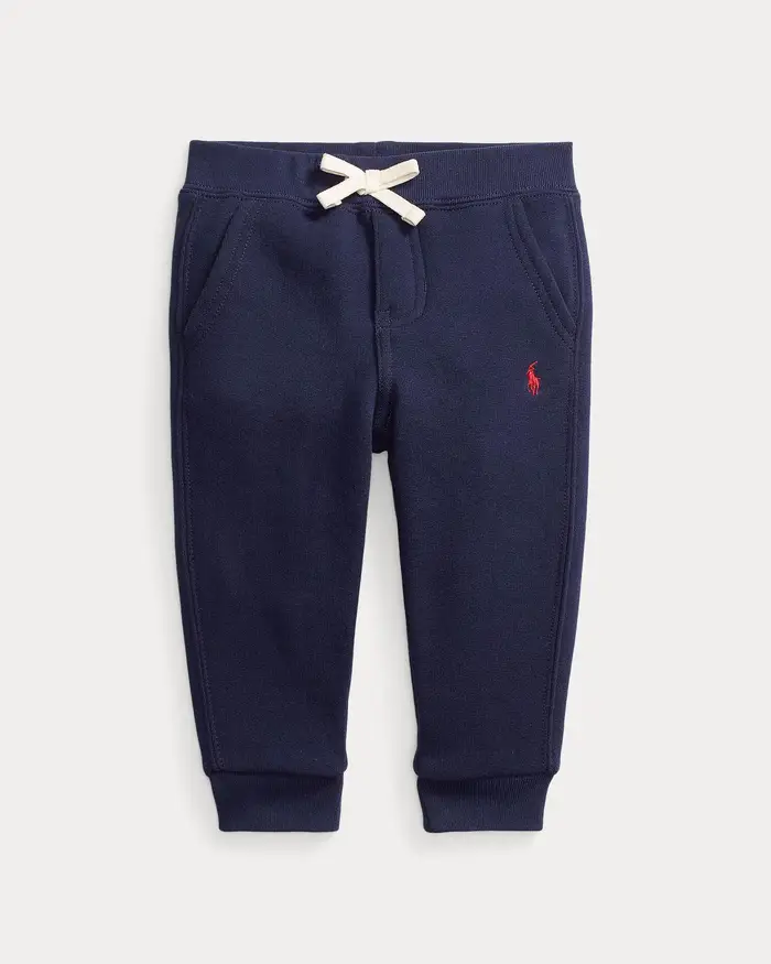 Jogger Polo Ralph Lauren in felpa di cotone blu con coulisse