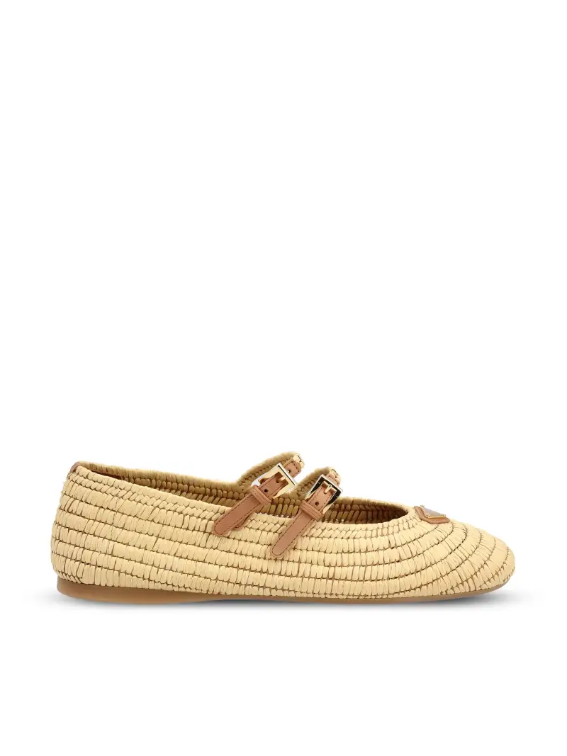 PRADA Ballerine In Crochet BEIGE