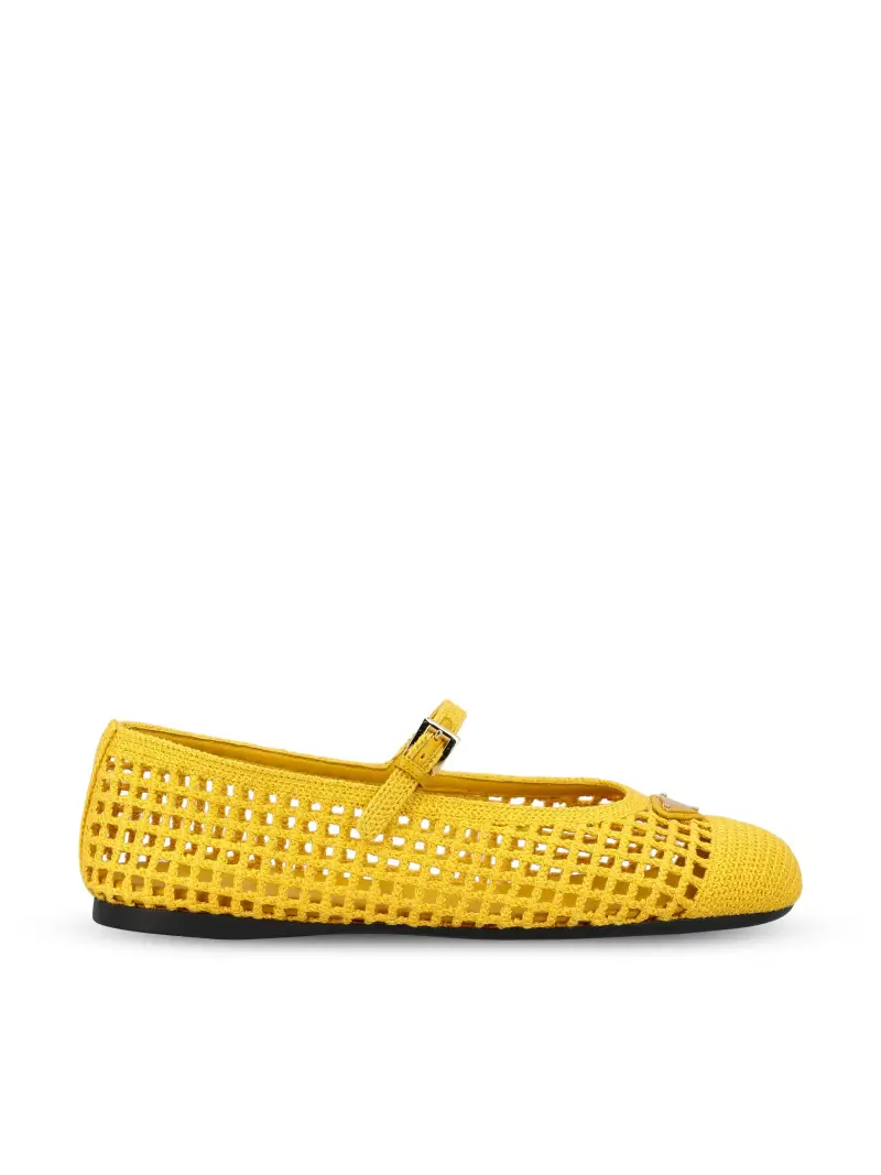 PRADA Ballerine In Crochet GIALLO