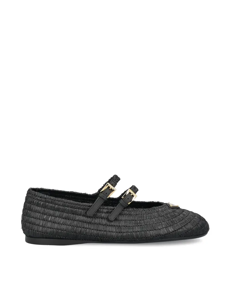 PRADA Ballerine In Crochet NERO
