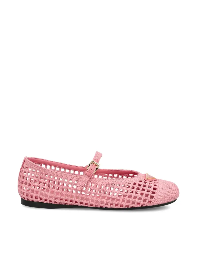 PRADA Ballerine In Crochet ROSA
