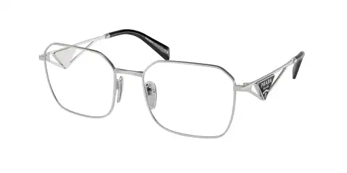 Prada Donna PR A51V 1BC1O1 Montature da vista Acciaio Argento Geometrica Normale