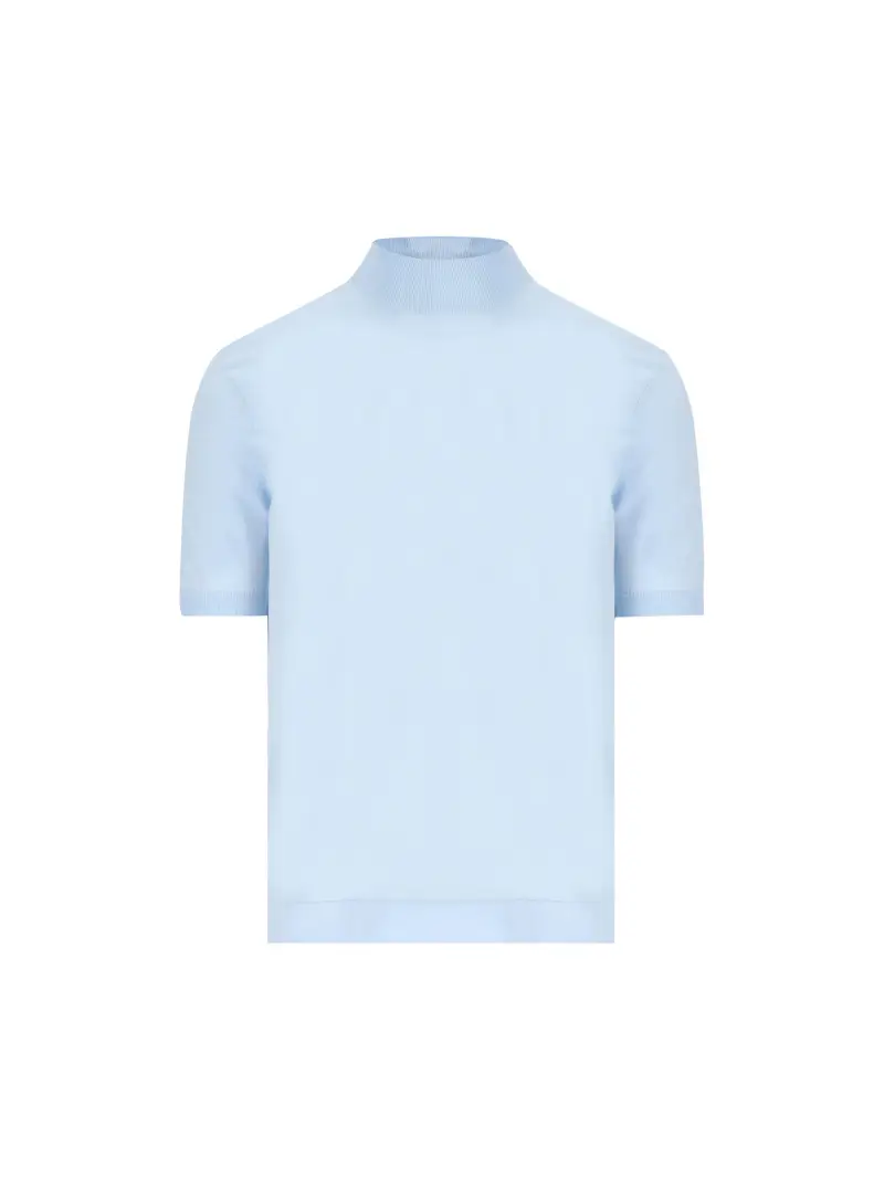 PRADA Maglia In Cotone AZZURRO