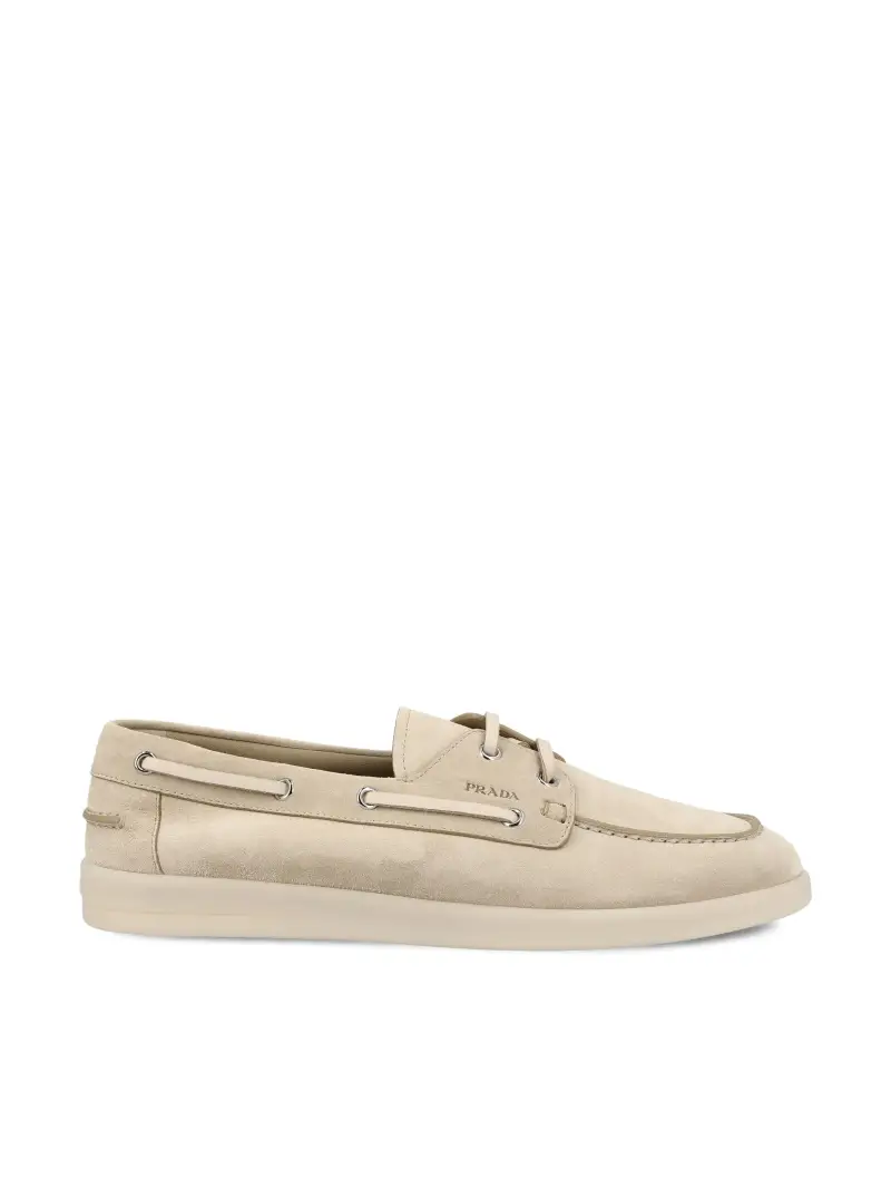 PRADA Mocassini In Pelle Scamosciata BEIGE