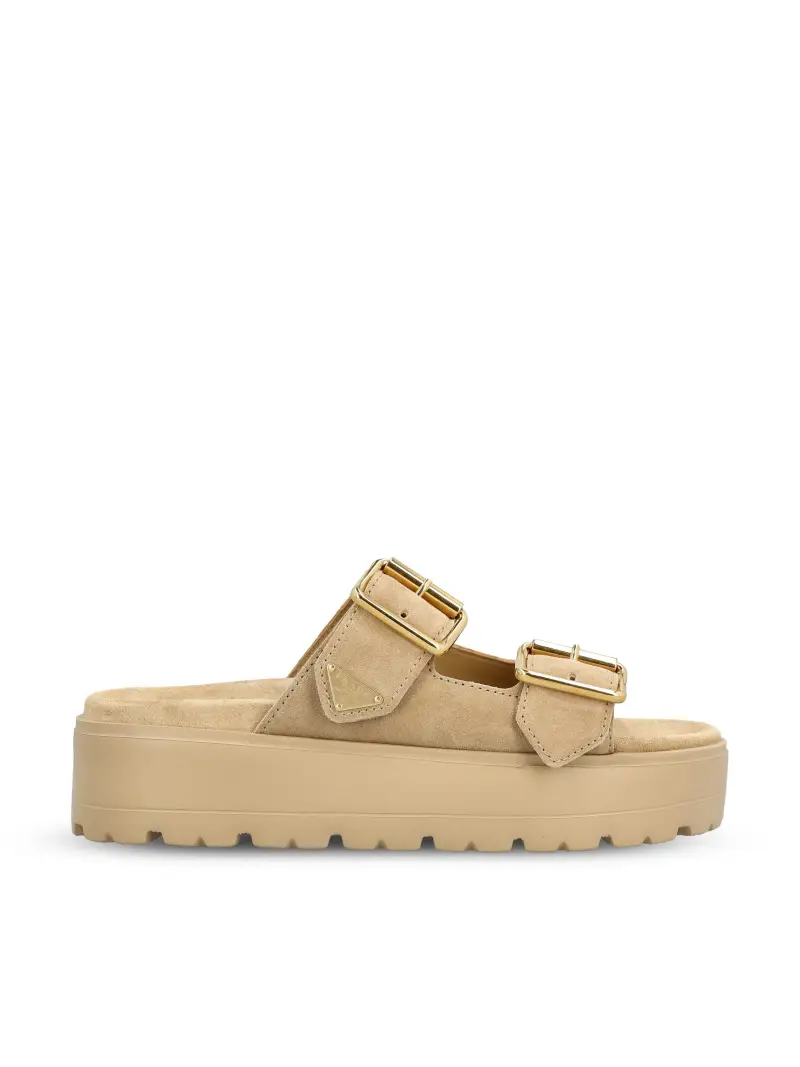 PRADA Sandali In Pelle Scamosciata BEIGE