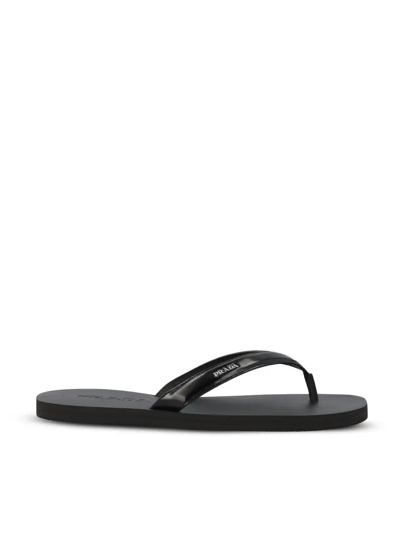 PRADA Sandali Infradito In Pelle NERO