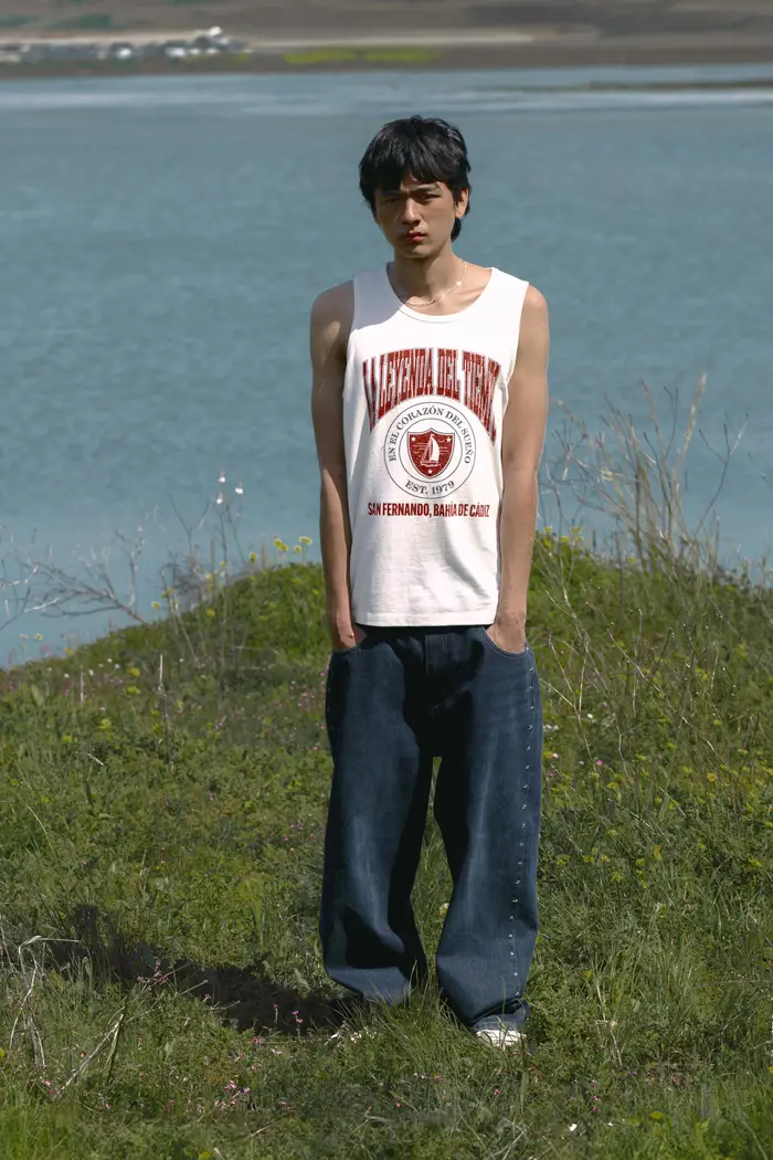 Pull&Bear Canotta Camarón Bianco rotto