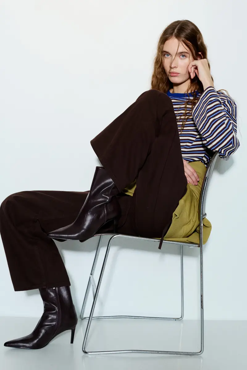 Pull&Bear Stivaletti con tacco Marrone 4194785