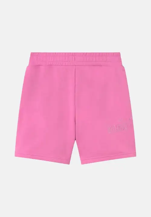 Puma Shorts sportivo fucsia da bambina con logo in strass
