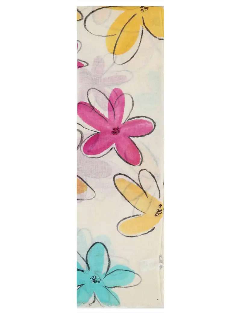 Pyaar Bedflowers stole donna in lino off white Donna 60260020 0029