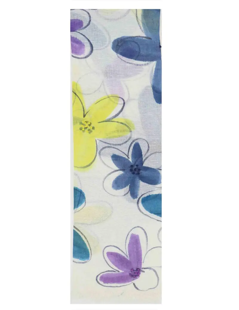 Pyaar Bedflowers stole donna in lino off white Donna 60260020 0035