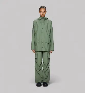 Rains unisex 12010 Giacca verde W3, Casual, Poliestere