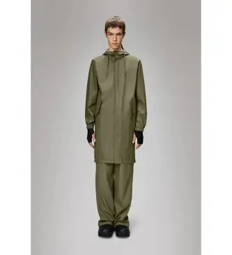 Rains unisex 18140 Parka a coda di pesce verde, Casual, Poliestere