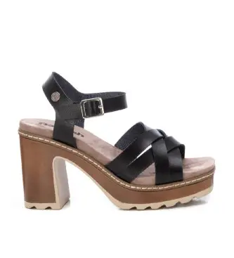 per donna 17187705-NEGRO Sandali 171877 nero (41), 5 a 8cm, Fibbia, Casual, Da sera