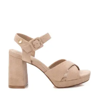 Refresh per donna 17258207-ORO Sandali in pelle 172582 oro, 8 a 10cm, Camoscio, Fibbia, Casual, Da sera
