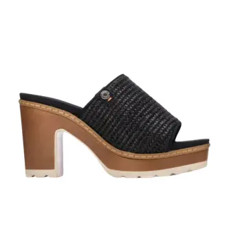 per donna 17528201-NEGRO Sandali 175282 neri (41), Nero, Tessuto, 5 a 8cm, Nessuno, Casual