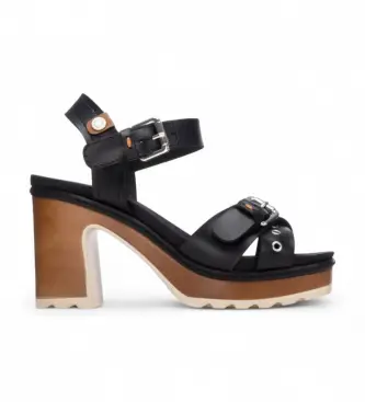 Refresh per donna 17529003-NEGRO Sandali 175290 neri, Nero, 5 a 8cm, Fibbia, Casual