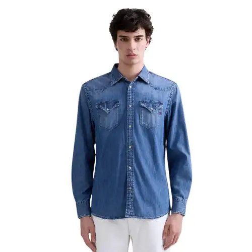 Replay Camicia M4023T 000 26C Azzurro - light blue